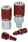 #A73458D - 1/4'' Body x 1/4 NPT (14-Pcs) - Red Industrial Coupler & Plug Kit - Best Tool & Supply