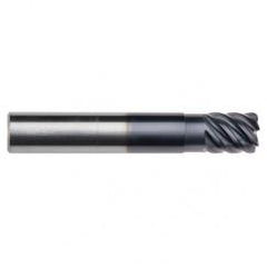 3/16" Dia. - 3/8" LOC - 3" OAL - .015 Radius 5 FL Carbide End Mill-Uncoated - Best Tool & Supply