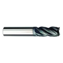 3/8 Dia. x 3 Overall Length 4-Flute .030 C/R Solid Carbide SE End Mill-Round Shank-Center Cut-AlCrN-X - Best Tool & Supply