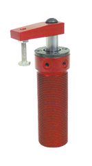 Round Threaded Body Pneumatic Swing Cylinder - #8015 .38'' Vertical Clamp Stroke - With Arm - RH Swing - Best Tool & Supply