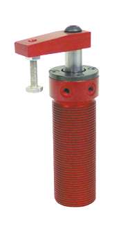 Round Threaded Body Pneumatic Swing Cylinder - #8415 .50'' Vertical Clamp Stroke - With Arm - RH Swing - Best Tool & Supply