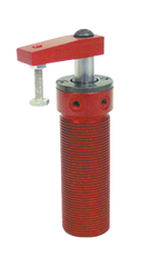 Round Threaded Body Pneumatic Swing Cylinder - #8415 .50'' Vertical Clamp Stroke - With Arm - RH Swing - Best Tool & Supply