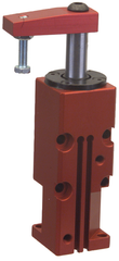 Block Style Pneumatic Swing Cylinder - #8316 .50'' Vertical Clamp Stroke - With Arm - LH Swing - Best Tool & Supply
