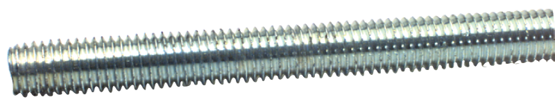 Threaded Rod - M20 x 2.5; 1 Meter Long; Zinc Plated - Best Tool & Supply
