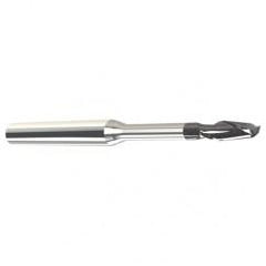 1/4" Dia. - 1/4" LOC - 3" OAL - .010 C/R 2 FL Carbide End Mill with 2.00 Reach-Nano Coated - Best Tool & Supply