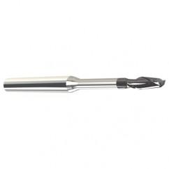 1.5mm Dia. - 2.2mm LOC - 38mm OAL - .25mm C/R 2 FL Carbide End Mill with 2.2mm Reach-Nano Coated - Best Tool & Supply