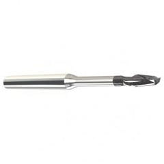 1/8" Dia. - 1/8" LOC - 2" OAL - .005 C/R 2 FL Carbide End Mill with 3/8 Reach-Nano Coated - Best Tool & Supply