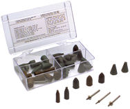 #778 Resin Bonded Rubber Kit - Point Test - Various Shapes - Equal Assortment Grit - Best Tool & Supply