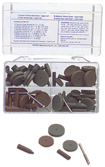 #777 Resin Bonded Rubber Kit - Introductory - Various Shapes - Equal Assortment Grit - Best Tool & Supply