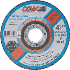 4 1/2″ × 1/4″ × 5/8″ 11 - Aluminum Oxide A24R - Depressed Center Wheel