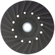 7" - Smooth Bore - Spiral Pattern - Polymer Backing Plate For Resin Fibre Disc Without Nut - Best Tool & Supply
