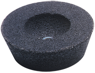 4/3 x 2 x 5/8-11'' - Aluminum Oxide 16 Grit Type 11 - Resin Cup Wheel - Best Tool & Supply