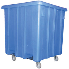 Bulk Container W/Casters Blue 39″ - Exact Industrial Supply