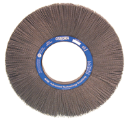 8" Diameter - 1-1/4" Arbor Hole - Rd Crimped Nylon Abrasive Straight Wheel - Best Tool & Supply