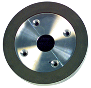 6 x 3/4 x 1-1/4'' - 1/16'' Abrasive Depth - 220 Grit - 3/4 Rim Plate Type 6A2C Mounted Diamond Wheel - Best Tool & Supply