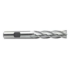 1 Dia. x 6-1/2 Overall Length 4-Flute Square End High Speed Steel SE End Mill-Round Shank-Center Cutting-Uncoated - Best Tool & Supply