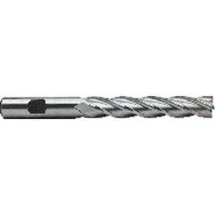 3/8 Dia. x 4-1/4 Overall Length 4-Flute Square End High Speed Steel SE End Mill-Round Shank-Center Cutting-Uncoated - Best Tool & Supply