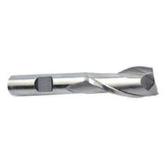 22mm Dia. x 3-3/4 Overall Length 2-Flute Square End High Speed Steel SE End Mill-Round Shank-Center Cut-Uncoated - Best Tool & Supply