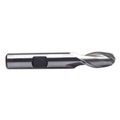 5/8'' Dia. - 3-1/2'' OAL - Uncoated M-42 Cobalt - Ball End SE EM - 2 FL - Best Tool & Supply