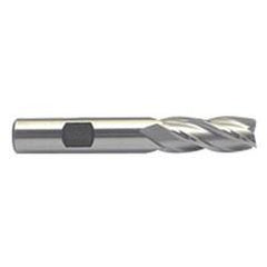 7/8 Dia. x 5-3/4 Overall Length 4-Flute Square End M-42 Cobalt SE End Mill-Round Shank-Center Cut-Uncoated - Best Tool & Supply