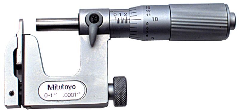 0 - 1'' Measuring Range -  .0001 Graduation - Friction Thimble - Carbide Face - Multi-Anvil Micrometer - Best Tool & Supply