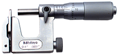 0 - 1'' Measuring Range -  .0001 Graduation - Friction Thimble - Carbide Face - Multi-Anvil Micrometer - Best Tool & Supply