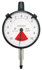 1.6mm Total Range - 0.02mm Graduation - AGD 2 One Revolution Dial Indicator - Best Tool & Supply