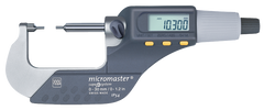 0 - 1.2" / 0 - 30mm Measuring Range - .00005/.001mm Resolution - Friction Thimble - Carbide Face - Electronic Spline Micrometer - Best Tool & Supply