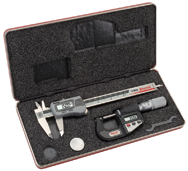 #S766AZ - Electroic Tool Set - Includes 0-6" Electronic Slide Caliper and 0-1" Electronic Outside Micrometer - Best Tool & Supply