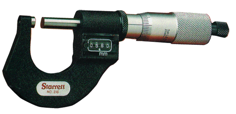 #T216XRL-1 - 0 - 1'' Measuring Range - .0001 Graduation - Ratchet Thimble - Carbide Face - Digital Outside Micrometer - Best Tool & Supply