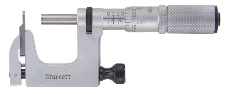 #220XFL-1 - 0 - 1'' Measuring Range - .001 Graduation - Friction Thimble - Carbide Face - Multi Anvil Micrometer - Best Tool & Supply