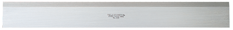 #387-24 - 24'' Long x 1-13/32'' Wide x 11/16'' Thick - Steel Straight Edge With Bevel & 32nds Graduations - Best Tool & Supply