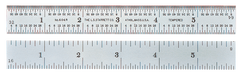 #C604R-24-Certified - 24'' Long - 4R Graduation - 1-1/8'' Wide - Spring Tempered Chrome Scale with Certification - Best Tool & Supply