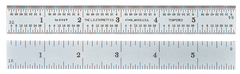 #C636ME-150-Certified - 5-3/4 / 150mm Long - 36 Graduation - 3/4'' Wide - Spring Tempered Rule with Certification - Best Tool & Supply