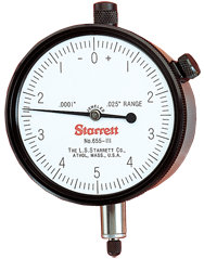 #655-441J - 1" Total Range - 0-100 Dial Reading - AGD 3 Dial Indicator - Best Tool & Supply