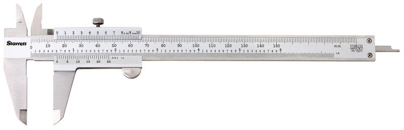 #125MEA-6/150 - 0 - 6 / 0 - 150mm Measuring Range (.002 / 0.02mm Grad.) - Vernier Caliper - Best Tool & Supply