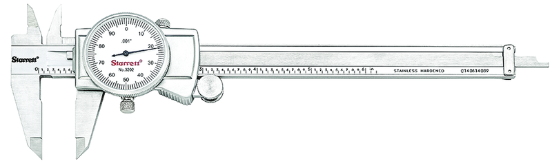 #3202-6 -  0 - 6" Stainless Steel Dial Caliper with .001" Graduation - Best Tool & Supply