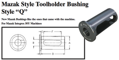 Mazak Style "Q" Toolholder Bushing  - (OD: 50mm x ID: 1") - Part #: CNC 86-70QM 1" - Best Tool & Supply