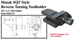 Mazak SQT Stye Reverse Turning Toolholder (3/4Ó or 1Ó OD Holder Form SQT-C2) - Part #: SQT32.1020 - Best Tool & Supply