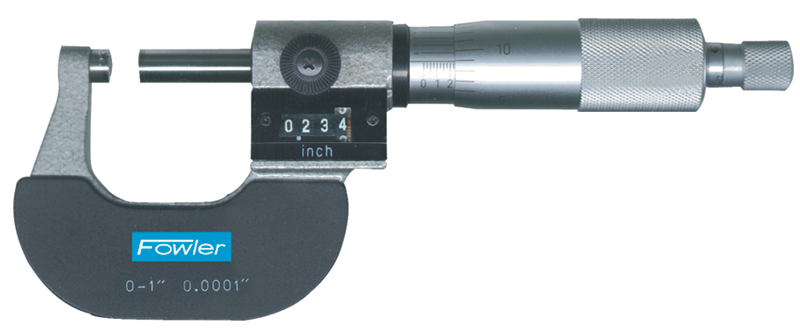 0 - 1'' Measuring Range - .0001" Graduation - Ratchet Thimble - Carbide Face - Digital Outside Micrometer - Best Tool & Supply