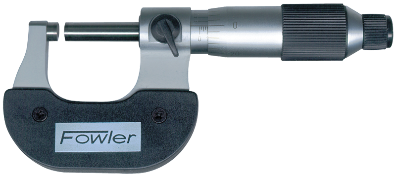 0 - 1'' Measuring Range - .0001" Graduation - Ratchet Thimble - Carbide Face - Economy Outside Micrometer - Best Tool & Supply