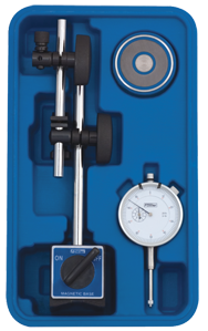 Set Contains: 1" Indicator w/Fine Adj Mag Base - AGD 2 Dial Indicator with Fine Adjustment Mag Base - Best Tool & Supply