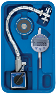 Set Contains: 1"/25mm .0005/.01mm w/Flex Arm Mag Base - Electronic Indicator with Flex Arm Mag Base - Best Tool & Supply