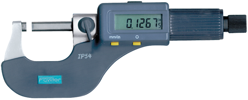 0 - 3" / 0 - 75mm Measuring Range - .00005/.001mm Resolution - Friction Thimble - Carbide Face - Electronic Coolant Outside Micrometer Set with SPC - Best Tool & Supply