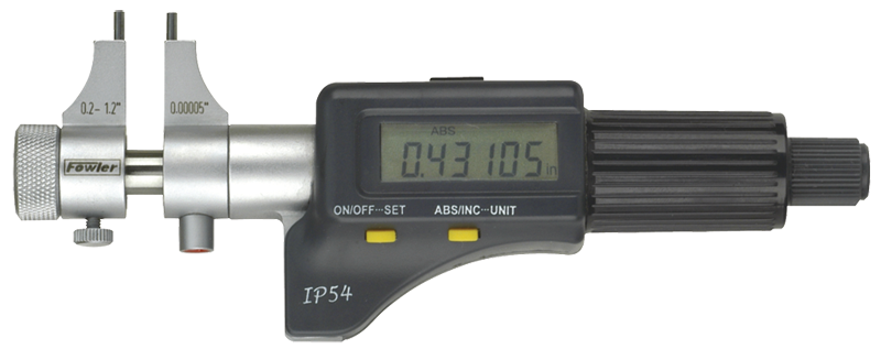 .2 - 1.2'' Measuring Range - .00005/.001mm Resolution - Friction Thimble - Hardened & Ground Face -  Electronic Inside Micrometer - Best Tool & Supply