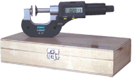 0 - 1"/0 - 25mm Measuring Range - .00005"/.001mm Resolution - Ratchet Thimble - High Speed Steel Face - Electronic Disc Micrometer - Best Tool & Supply