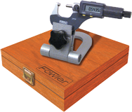Kit Contains: 0-1" IP54 Fluid Resistant Electronic Micrometer (54-860-001); Compact Folding Micrometer Stand (52-247-005); 2 Ball Attachments; Wooden Case - Micrometer Inspection Set - Best Tool & Supply