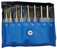 PEC Tools 8 Piece Brass Drive Pin Punch Set -- Includes: 1/16; 3/32; 1/8; 5/32; 3/16; 7/32; 1/4; & 5/16" - Best Tool & Supply