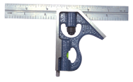 #7145-150 - 150mm - Metric Graduation - Regular Blade - 2 Piece Combinatioin Square Set - Best Tool & Supply