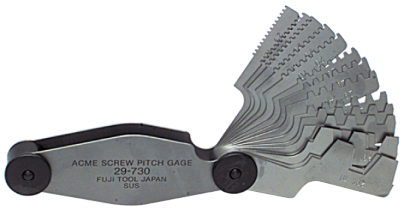 #615-6326 - 16 Leaves - Inch Pitch - Acme Screw Thread Gage - Best Tool & Supply